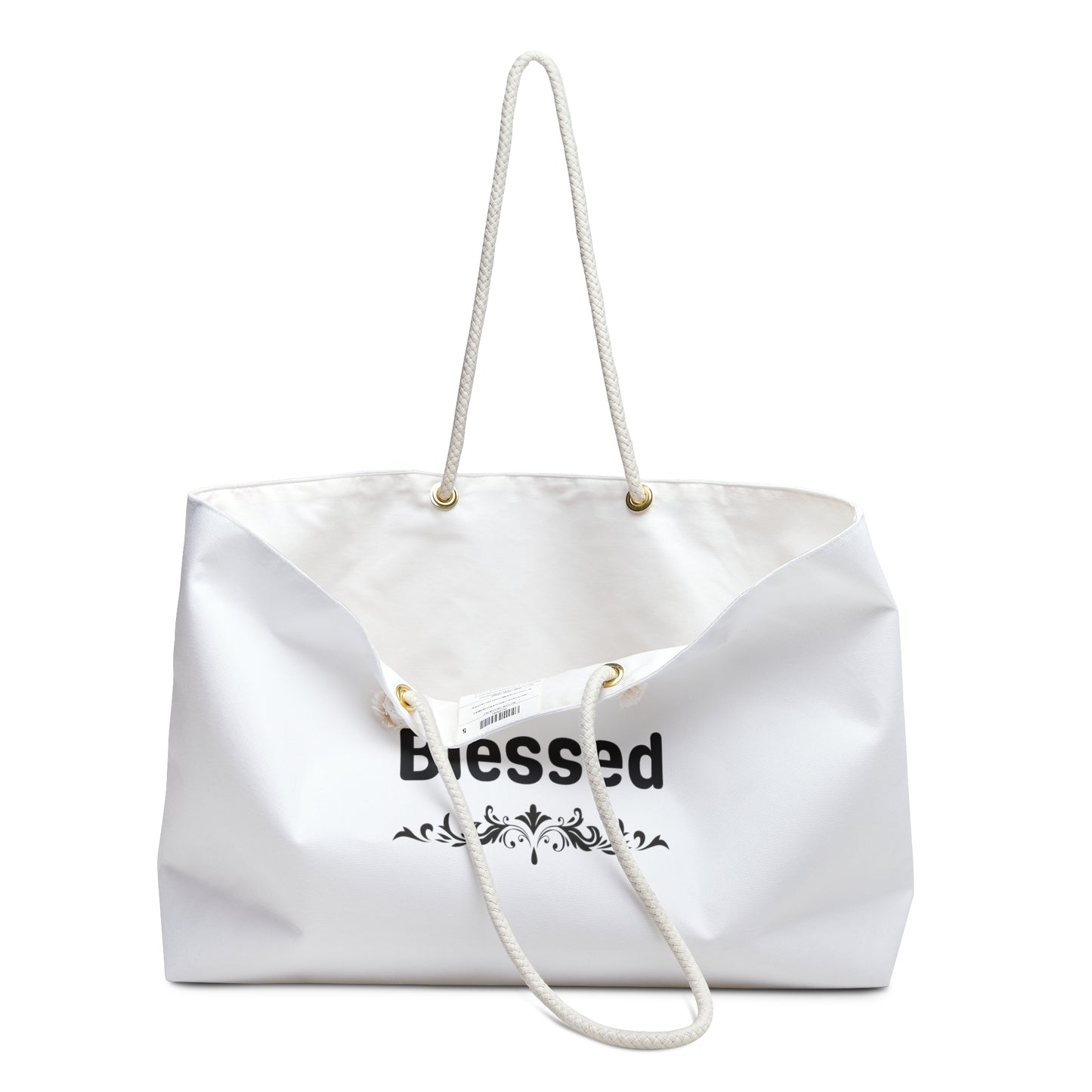 Weekender Bag | White Tote | Blessed