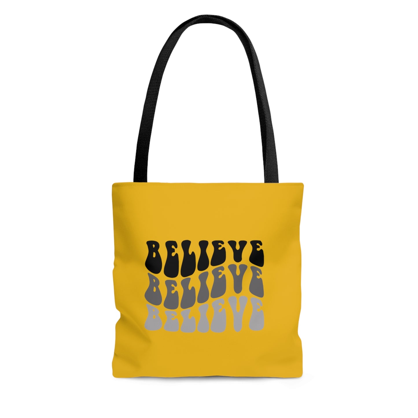 Tote Bag (AOP) | Believe | Yellow Tote