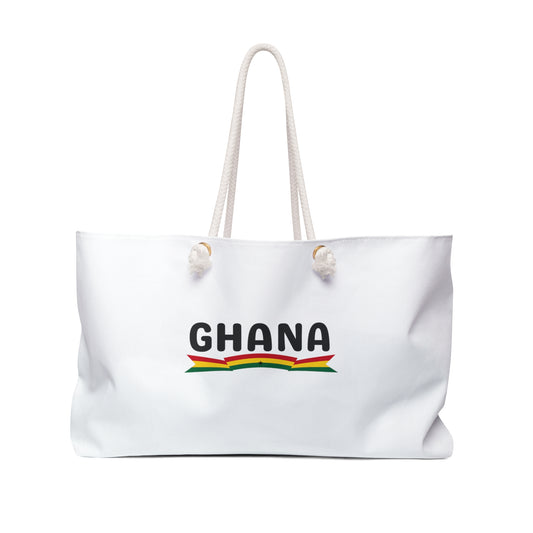 Weekender Bag | Ghana | White Tote