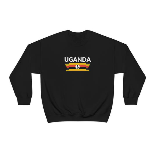 Sweatshirt | Unisex | Uganda Flag | Black, Navy