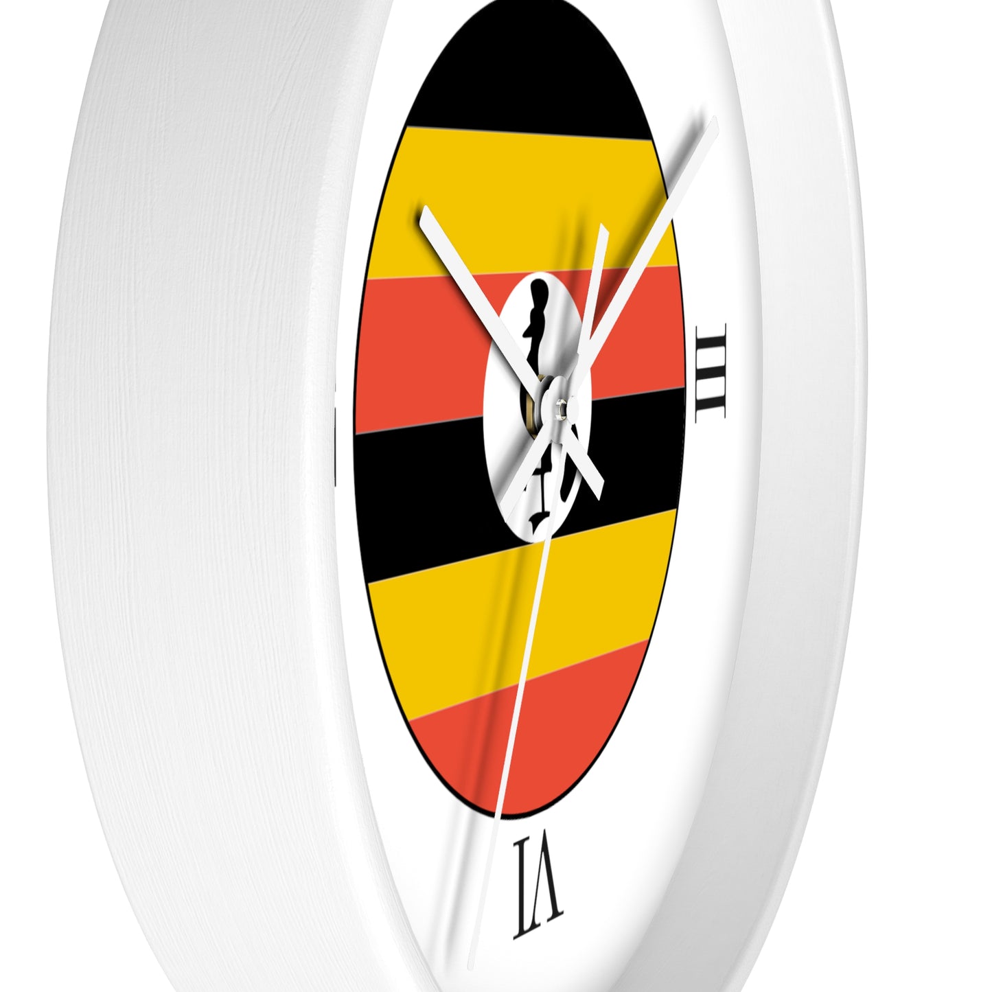 Wall Clock | Uganda | White Background