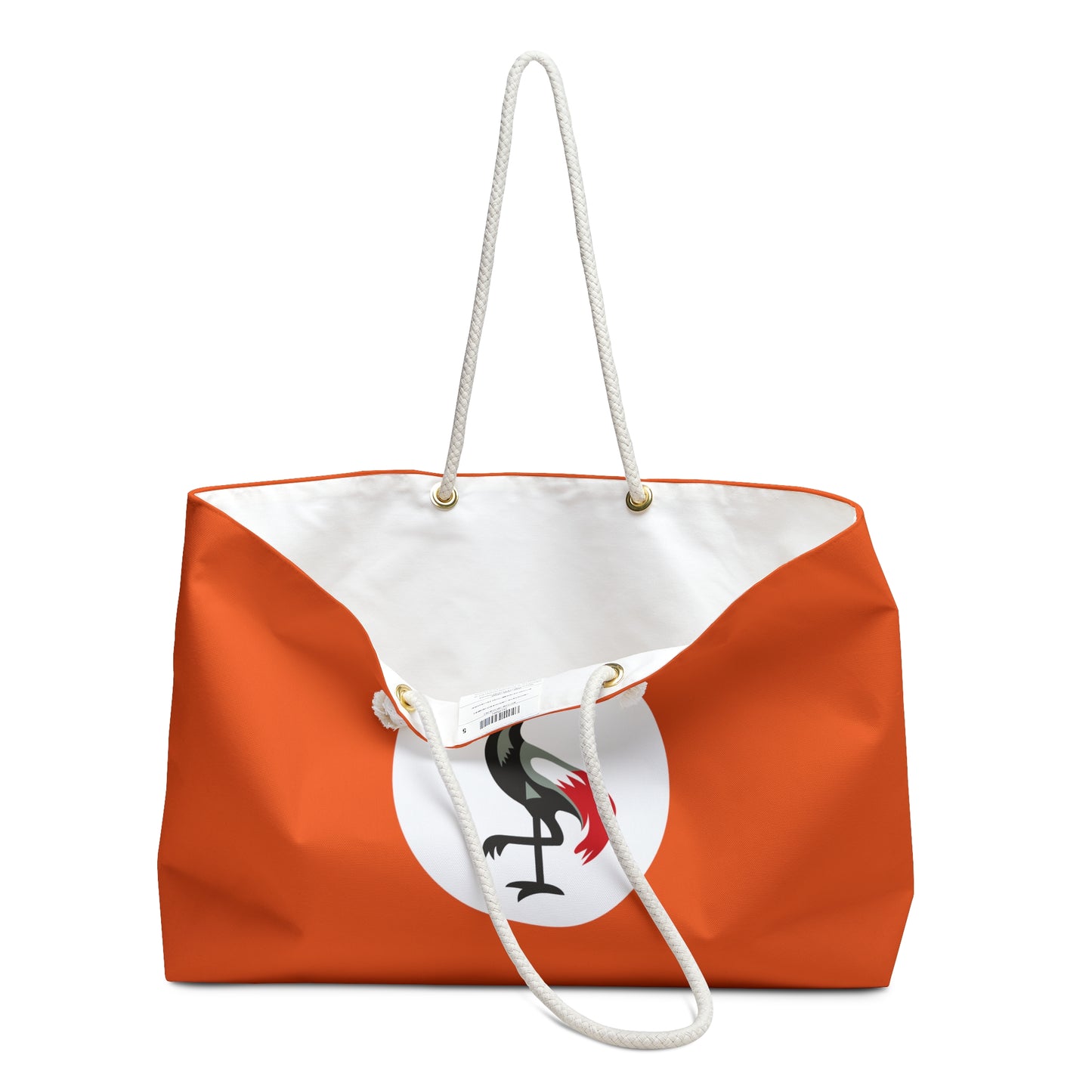 Weekender Bag | Uganda Crane | Orange Tote