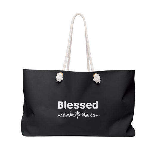 Weekender Bag | |Black Tote | Blessed