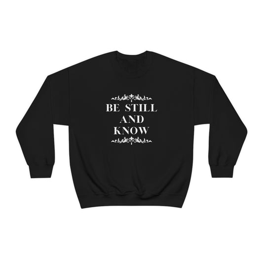 Sweatshirt | Unisex | Be Still and Know | Black, Navy
