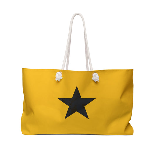 Weekender Bag | Black Star | Yellow Tote