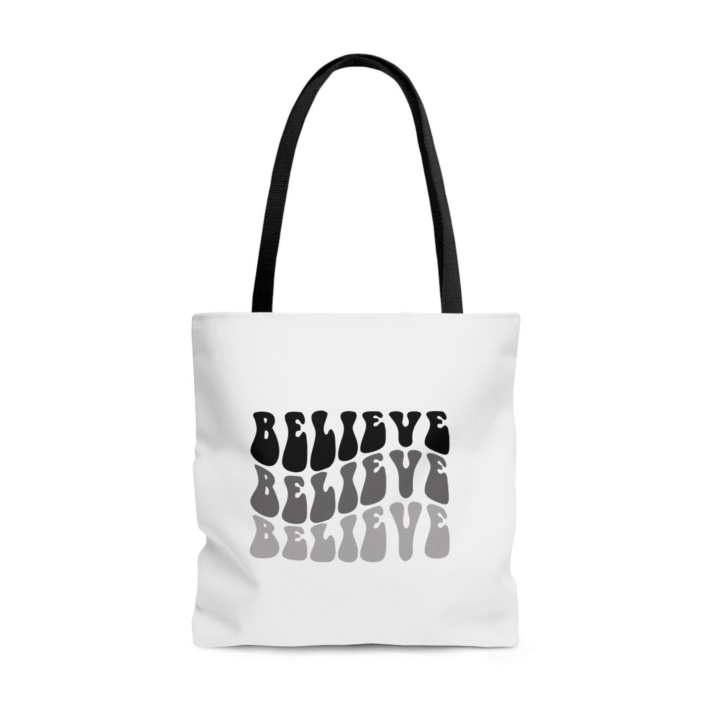 Tote Bag (AOP) | Believe | White Tote