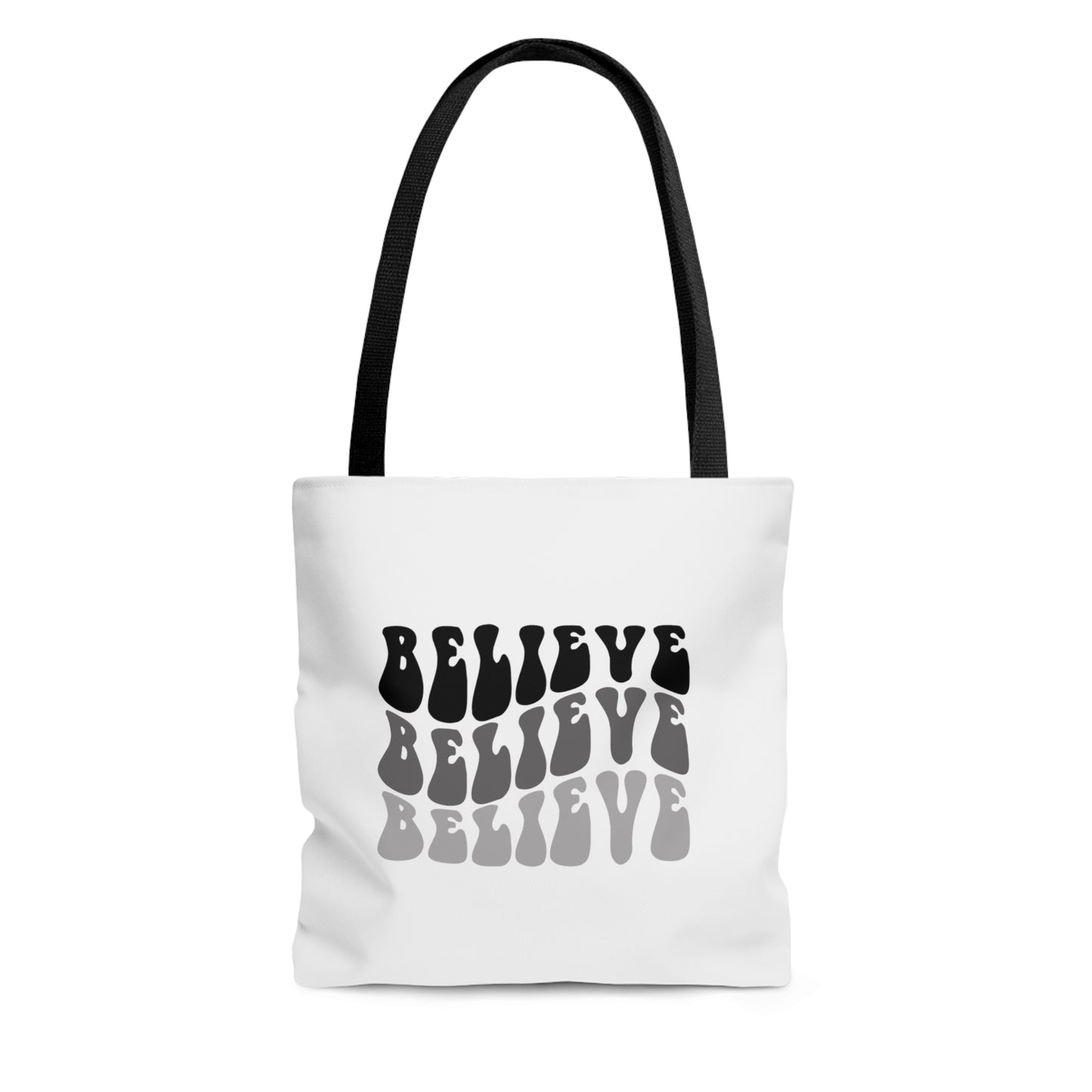 Tote Bag (AOP) | Believe | White Tote