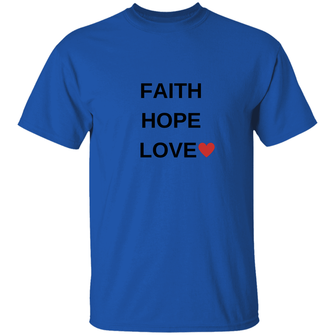 Christian | T-Shirt | Faith, Hope, Love | Assorted Colors