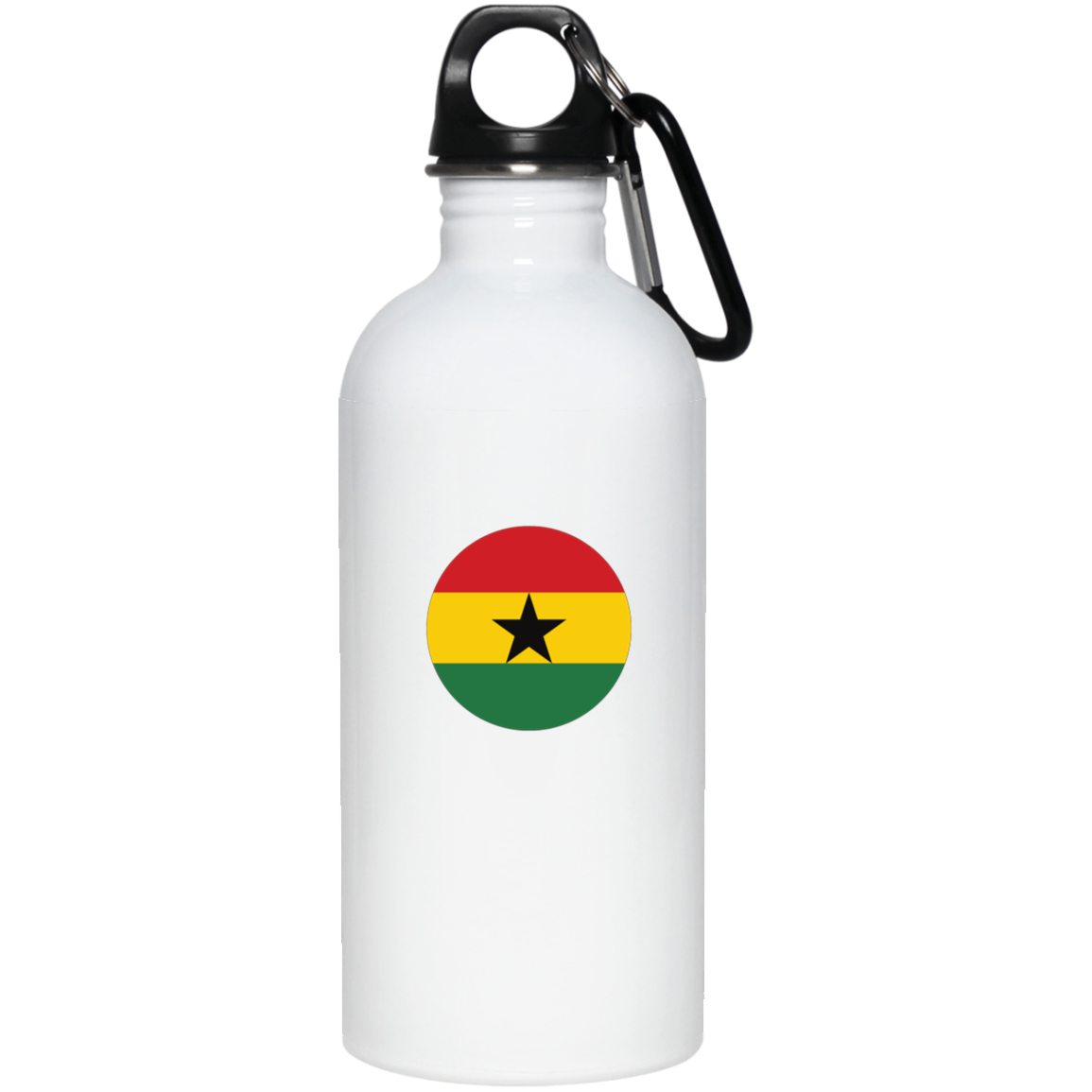 White Water Bottle | Ghana Flag