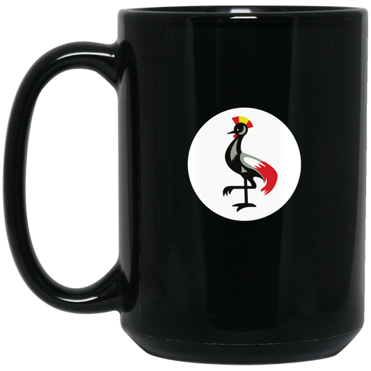 Mugs | Uganda Crane | Black Mug