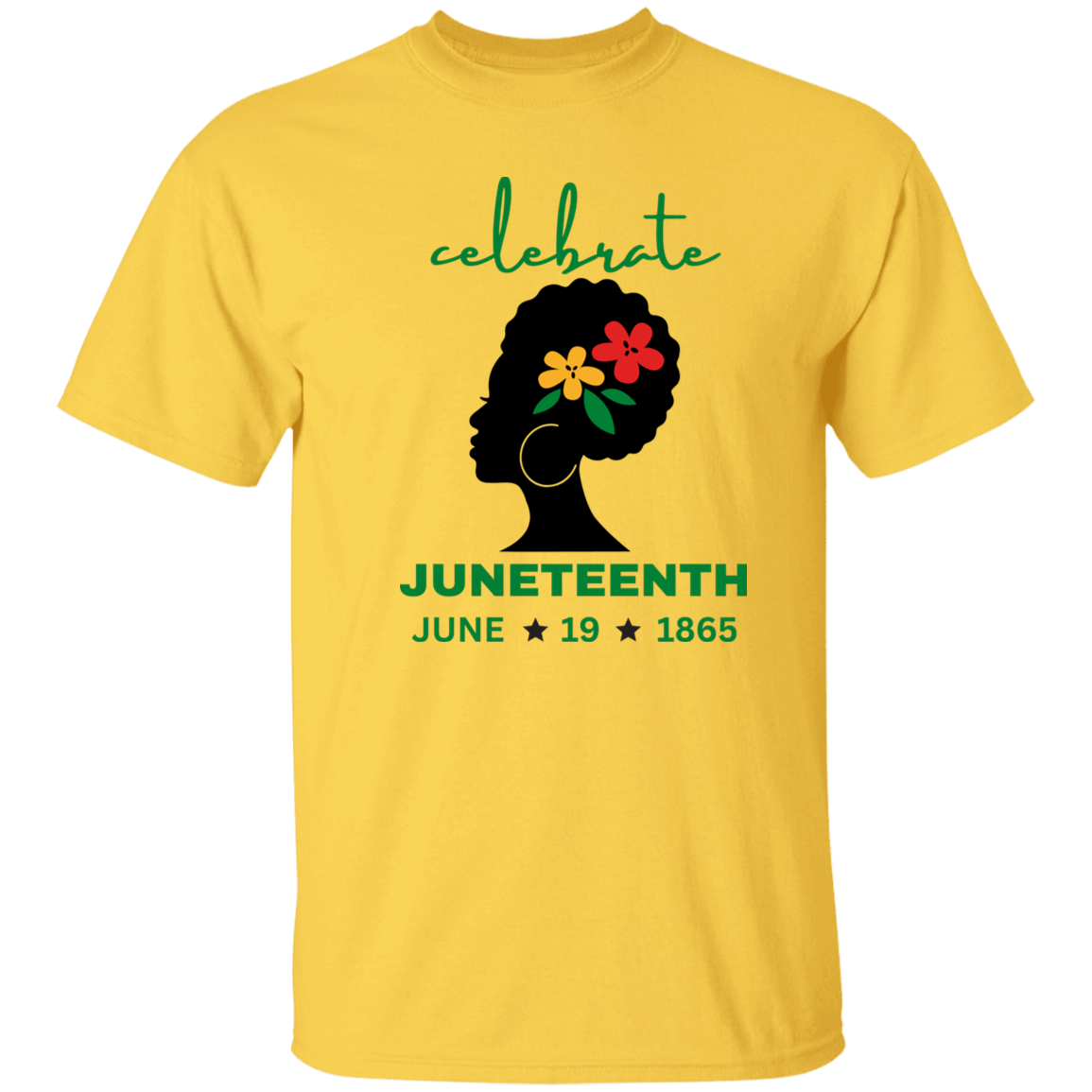 Juneteenth | T-Shirt | Flowers in Hair | Assorted Colors