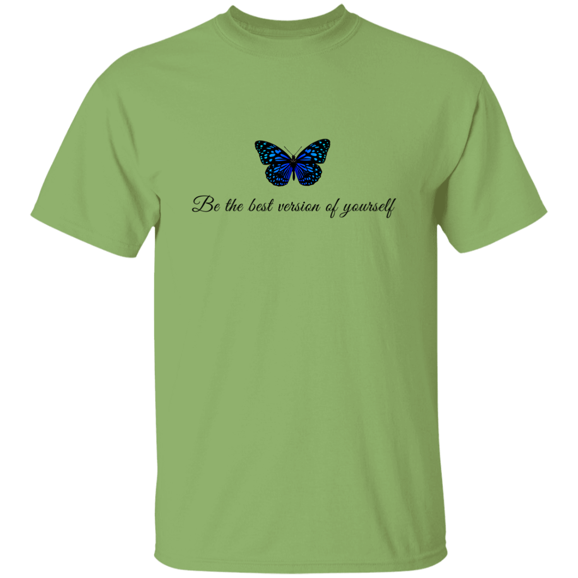 Motivational T-Shirt | Best Version of Self | White, Green
