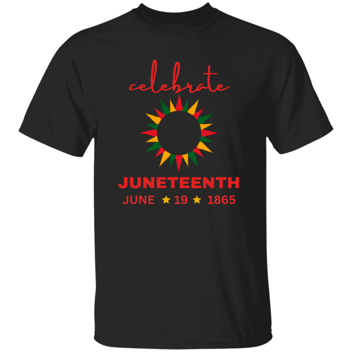 Juneteenth | Youth Tee in Blk | Round Frame