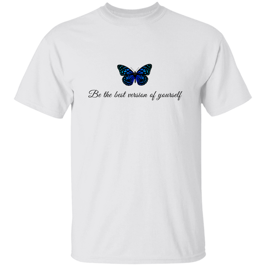 Motivational T-Shirt | Best Version of Self | White, Green