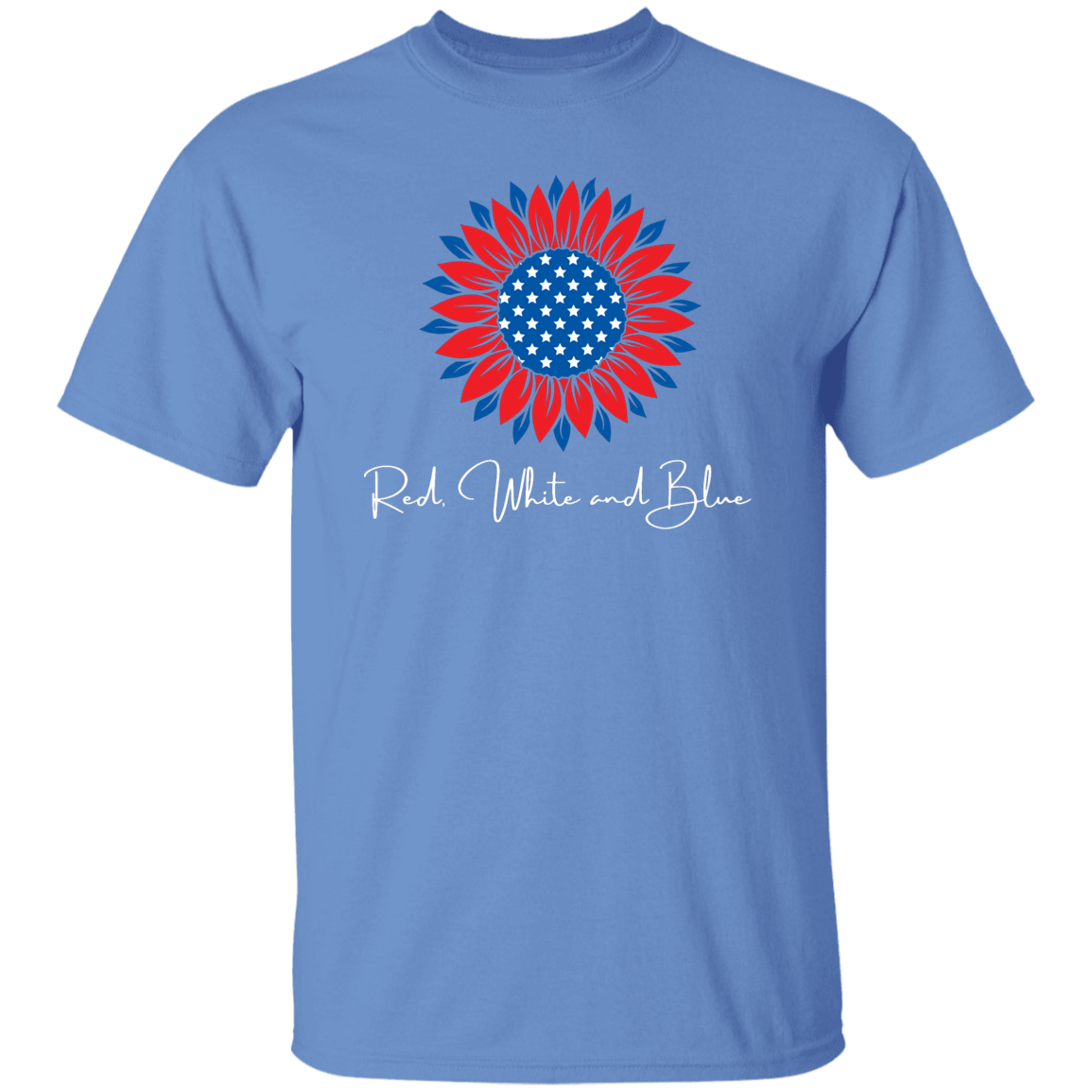 4th of July | T-Shirt | Sunflower_2 | Blue Tee