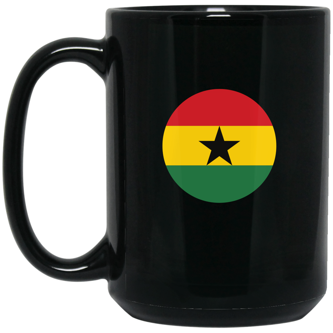 Mugs | Ghana Flag | Black  Mug