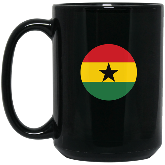 Mugs | Ghana Flag | Black  Mug