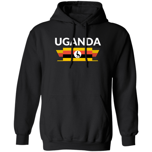 Hoodie | Unisex | Uganda Flag | Black, Navy