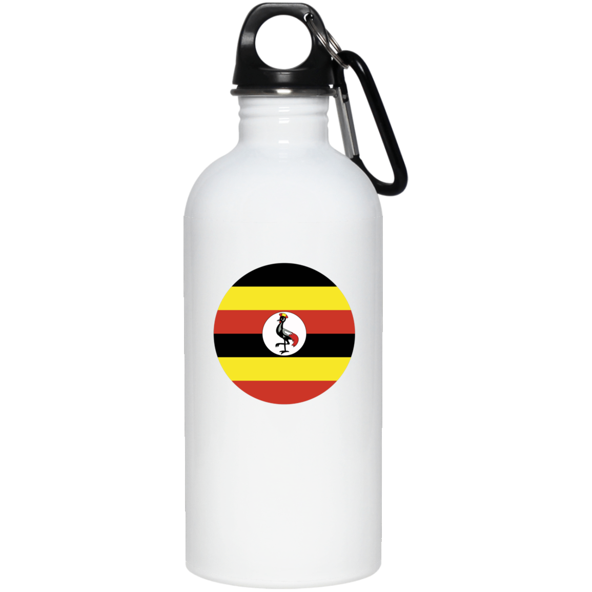 White Water Bottle | Uganda Flag