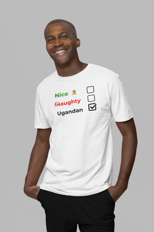 Christmas Tee | Nice, Naughty, Ugandan
