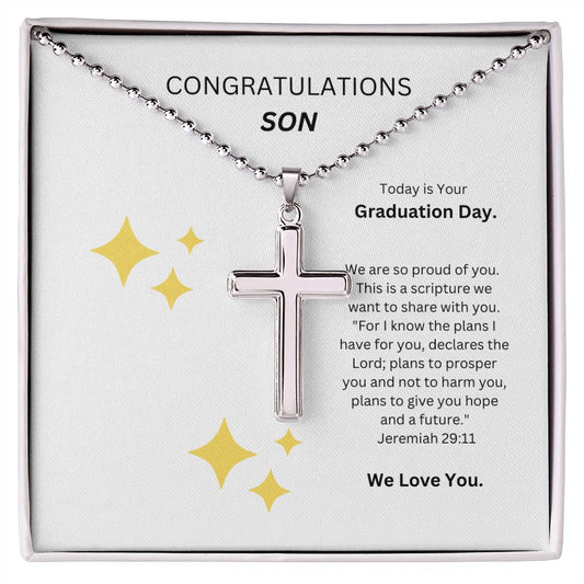 Graduation Gift Idea: Stainless Cross Necklace (To Son)