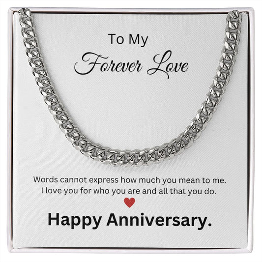 Anniversary: Cuban Link Chain | Forever Love