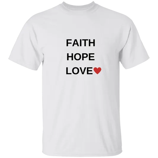 Christian | T-Shirt | Faith, Hope, Love | Assorted Colors