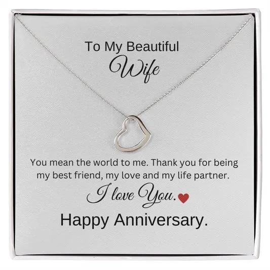 Delicate Heart Necklace (Anniversary)