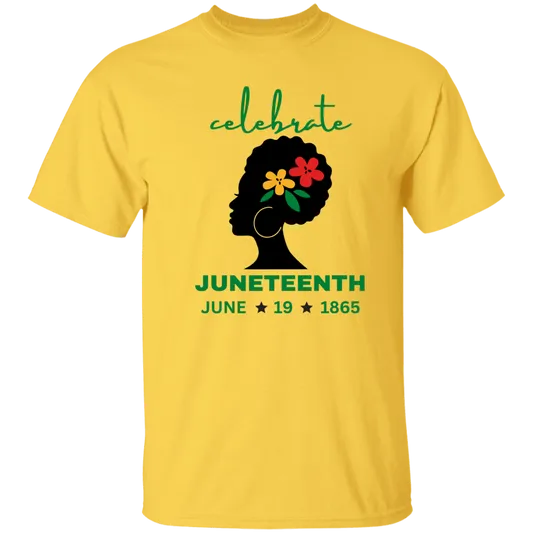 Juneteenth | T-Shirt | Flowers in Hair | Assorted Colors