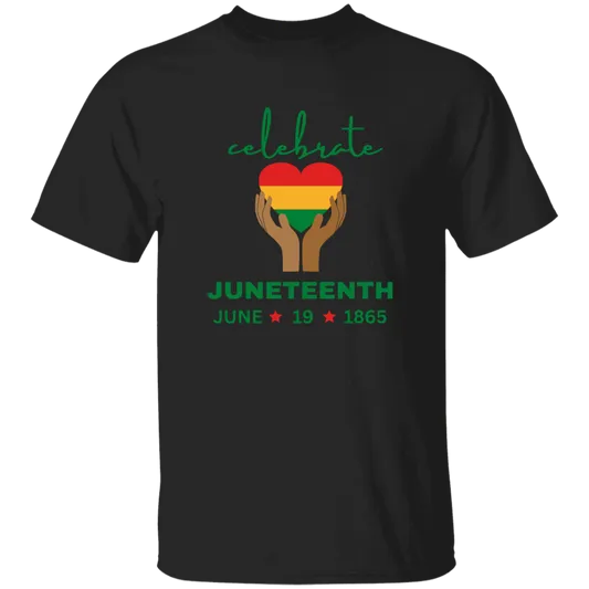 Juneteenth | T-Shirt in Blk | Heart in Hand